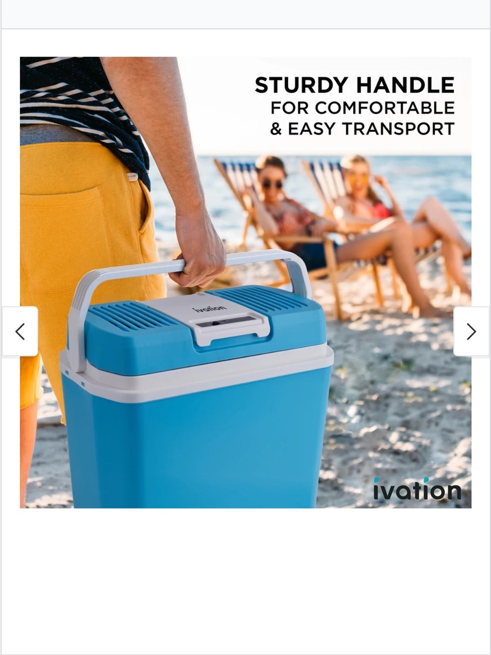 Portable Electric Cooler Chest - Light Blue - Picture 6 of 6